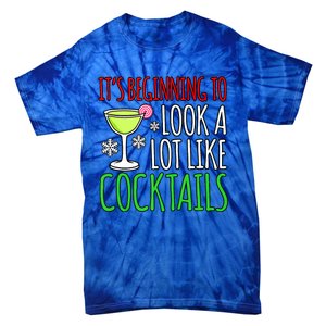 Look Like Cocktails Fun Merry Christmas Santa Gnomes Graphic Tank Top Tie-Dye T-Shirt