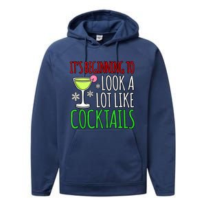 Look Like Cocktails Fun Merry Christmas Santa Gnomes Graphic Tank Top Performance Fleece Hoodie