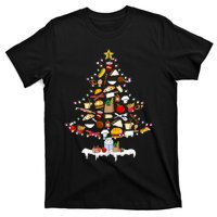 Lunch Lady Christmas Tree Merry Christmas Cafeteria Crew T-Shirt