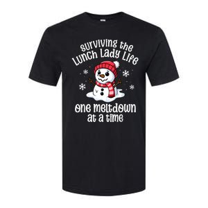 Lunch Lady Christmas One Meltdown At A Time Snowman Winter Softstyle CVC T-Shirt