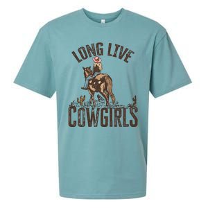 Long Love Cowgirls Riding Horse Horsing Gift Idea Trending Sueded Cloud Jersey T-Shirt