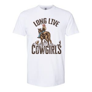 Long Love Cowgirls Riding Horse Horsing Gift Idea Trending Softstyle CVC T-Shirt