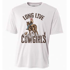 Long Love Cowgirls Riding Horse Horsing Gift Idea Trending Cooling Performance Crew T-Shirt