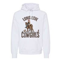 Long Love Cowgirls Riding Horse Horsing Gift Idea Trending Premium Hoodie