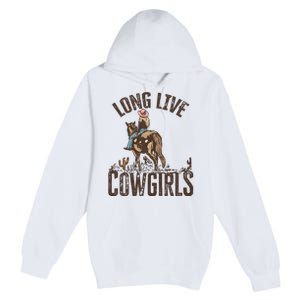 Long Love Cowgirls Riding Horse Horsing Gift Idea Trending Premium Pullover Hoodie