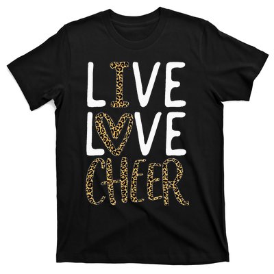 Live Love Cheer Cheerleading Cheerleader Cheer T-Shirt