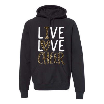 Live Love Cheer Cheerleading Cheerleader Cheer Premium Hoodie