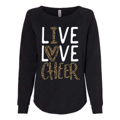 Live Love Cheer Cheerleading Cheerleader Cheer Womens California Wash Sweatshirt