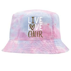 Live Love Cheer Girl Cheerleading Cheerleader Women Cheer Tie-Dyed Bucket Hat