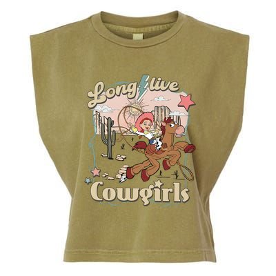 Long Live Cowgirls Funny Cute Western Girl Garment-Dyed Women's Muscle Tee