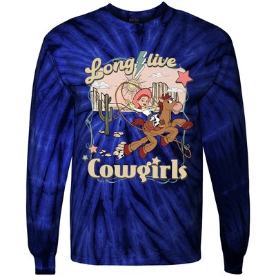 Long Live Cowgirls Funny Cute Western Girl Tie-Dye Long Sleeve Shirt