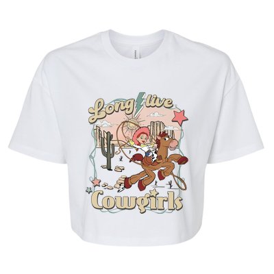 Long Live Cowgirls Funny Cute Western Girl Bella+Canvas Jersey Crop Tee