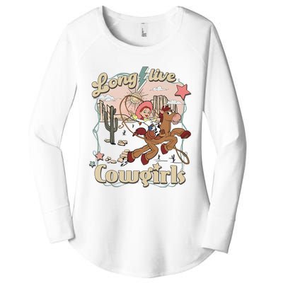 Long Live Cowgirls Funny Cute Western Girl Women's Perfect Tri Tunic Long Sleeve Shirt