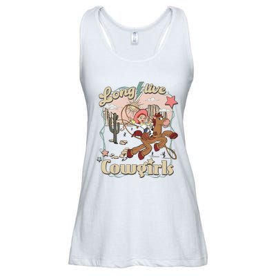 Long Live Cowgirls Funny Cute Western Girl Ladies Essential Flowy Tank