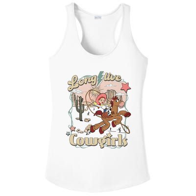 Long Live Cowgirls Funny Cute Western Girl Ladies PosiCharge Competitor Racerback Tank