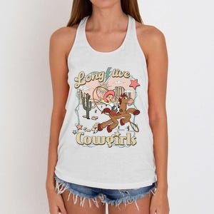 Long Live Cowgirls Funny Cute Western Girl Women's Knotted Racerback Tank