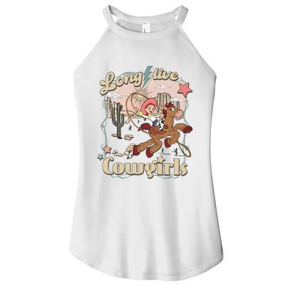 Long Live Cowgirls Funny Cute Western Girl Women's Perfect Tri Rocker Tank