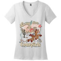 Long Live Cowgirls Funny Cute Western Girl Women's V-Neck T-Shirt