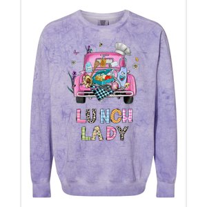 Lunch Lady Cute Truck Lunch Ladies Squad Cafeteria Crew Colorblast Crewneck Sweatshirt