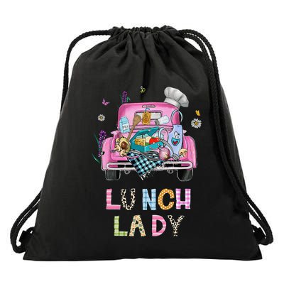 Lunch Lady Cute Truck Lunch Ladies Squad Cafeteria Crew Drawstring Bag