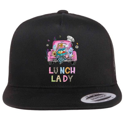 Lunch Lady Cute Truck Lunch Ladies Squad Cafeteria Crew Flatbill Hat