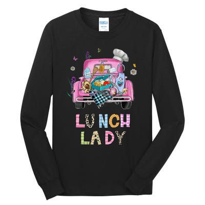 Lunch Lady Cute Truck Lunch Ladies Squad Cafeteria Crew Tall Long Sleeve T-Shirt