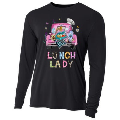 Lunch Lady Cute Truck Lunch Ladies Squad Cafeteria Crew Cooling Performance Long Sleeve Crew