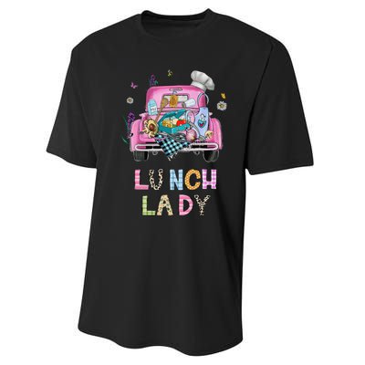 Lunch Lady Cute Truck Lunch Ladies Squad Cafeteria Crew Performance Sprint T-Shirt