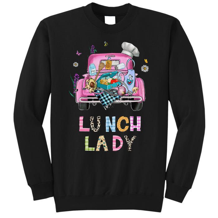 Lunch Lady Cute Truck Lunch Ladies Squad Cafeteria Crew Tall Sweatshirt