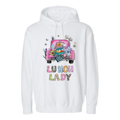 Lunch Lady Cute Truck Lunch Ladies Squad Cafeteria Crew Garment-Dyed Fleece Hoodie