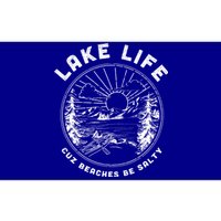 Lake Life Cuz Beaches Be Salty Retro Vintage Lake Mode Gift Bumper Sticker