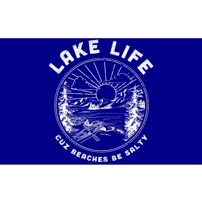 Lake Life Cuz Beaches Be Salty Retro Vintage Lake Mode Gift Bumper Sticker