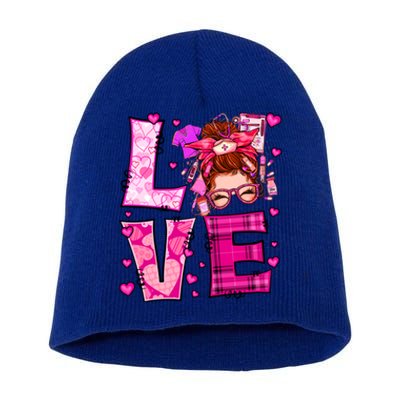 Love Lvn Cna Mds Life Nurse Funny Valentines Day Gift Short Acrylic Beanie