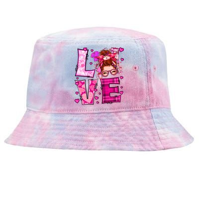 Love Lvn Cna Mds Life Nurse Funny Valentines Day Gift Tie-Dyed Bucket Hat