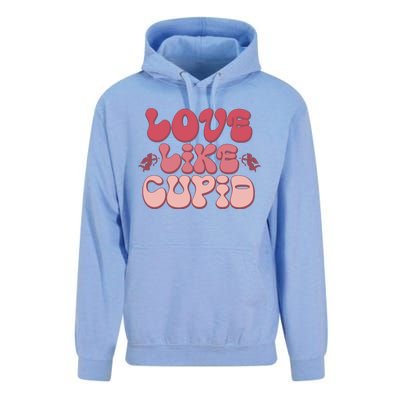 Love Like Cupid Retro Valentines Unisex Surf Hoodie