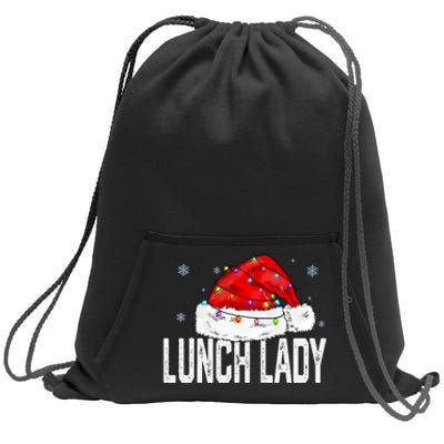 Lunch Lady Claus Christmas Women Family Matching Group Xmas Sweatshirt Cinch Pack Bag