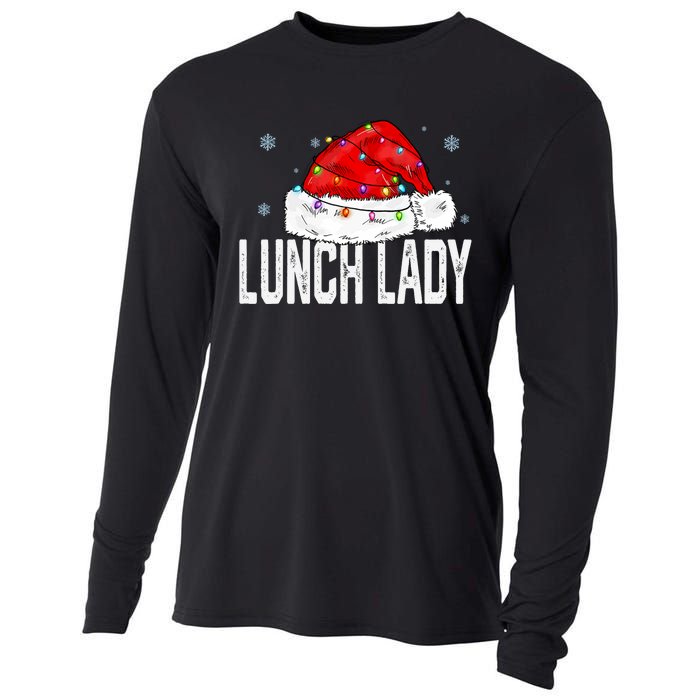 Lunch Lady Claus Christmas Women Family Matching Group Xmas Cooling Performance Long Sleeve Crew