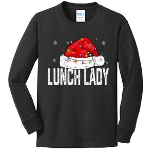 Lunch Lady Claus Christmas Women Family Matching Group Xmas Kids Long Sleeve Shirt