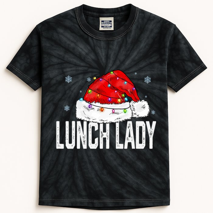 Lunch Lady Claus Christmas Women Family Matching Group Xmas Kids Tie-Dye T-Shirt