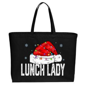 Lunch Lady Claus Christmas Women Family Matching Group Xmas Cotton Canvas Jumbo Tote