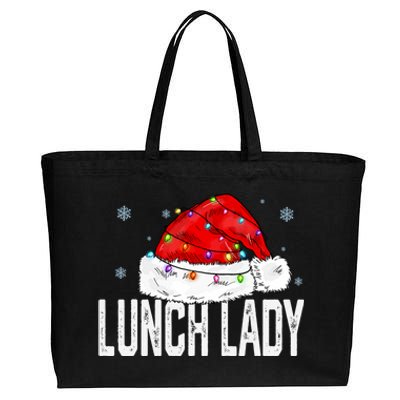 Lunch Lady Claus Christmas Women Family Matching Group Xmas Cotton Canvas Jumbo Tote