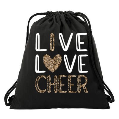 Live Love Cheer Cheerleading Cheerleader Cheer Drawstring Bag