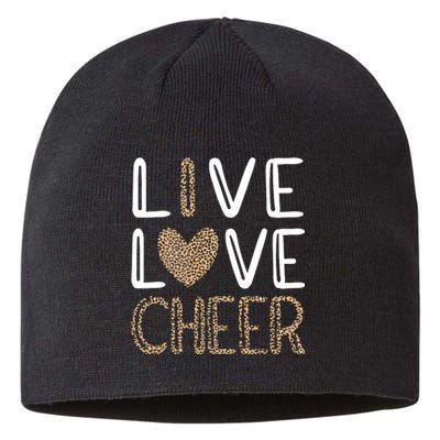 Live Love Cheer Cheerleading Cheerleader Cheer Sustainable Beanie