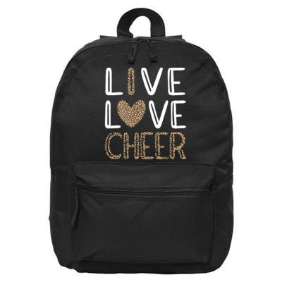 Live Love Cheer Cheerleading Cheerleader Cheer 16 in Basic Backpack