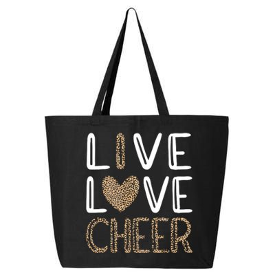 Live Love Cheer Cheerleading Cheerleader Cheer 25L Jumbo Tote