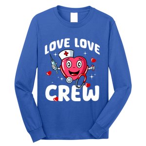 Love Love Crew Valentines Day Cute Nurse Rn Nursing Students Gift Long Sleeve Shirt