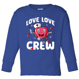 Love Love Crew Valentines Day Cute Nurse Rn Nursing Students Gift Toddler Long Sleeve Shirt