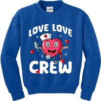 Love Love Crew Valentines Day Cute Nurse Rn Nursing Students Gift Kids Sweatshirt