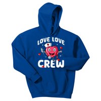 Love Love Crew Valentines Day Cute Nurse Rn Nursing Students Gift Kids Hoodie