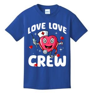 Love Love Crew Valentines Day Cute Nurse Rn Nursing Students Gift Kids T-Shirt